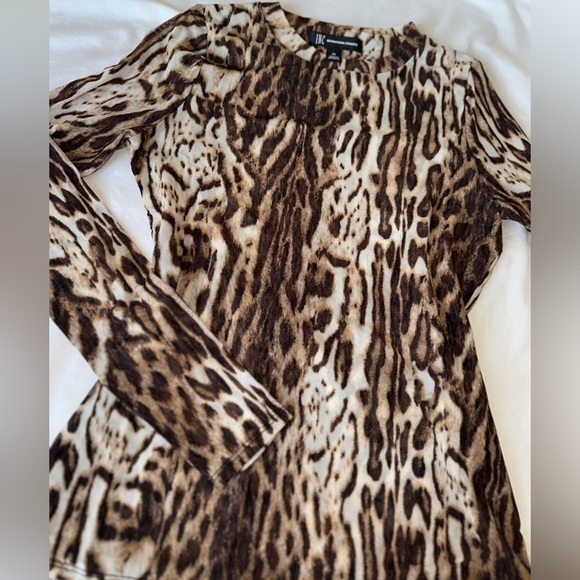 Leopard print sheer top Y2K fashion, office siren mesh top - Picture 3 of 6
